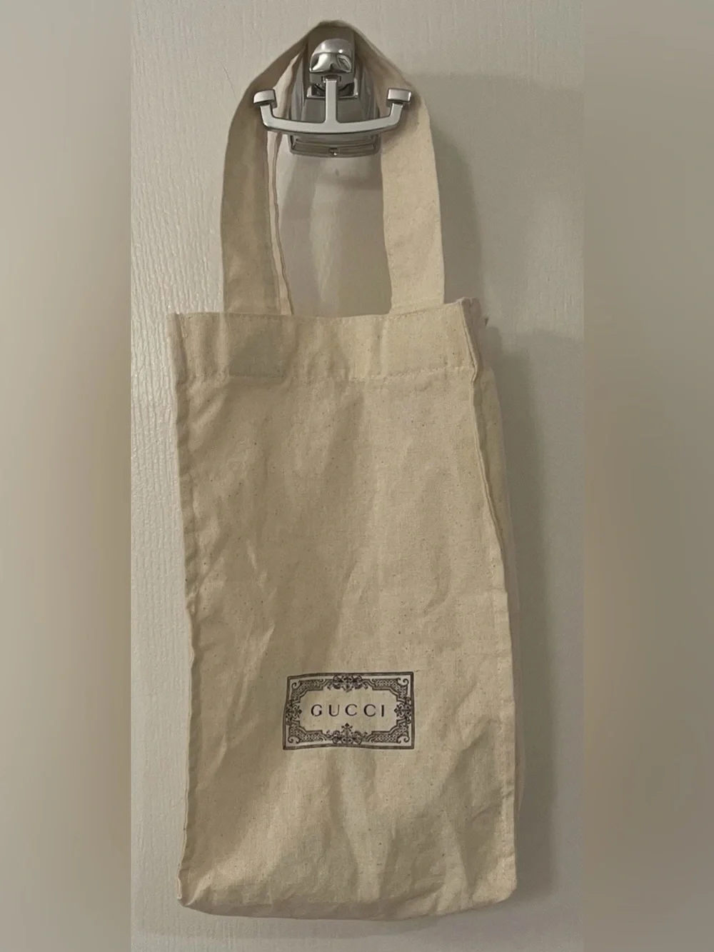 Gucci Velvet Glasses Case + Gucci Cream Reusable Small Cotton Tote Bag Bundle